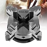 【𝐒𝐞𝐦𝐚𝐧𝐚 𝐒𝐚𝐧𝐭𝐚】 Portabrocas de Torno, Broca de 4 mordazas Autocentrante Manual Abrazadera de Portabrocas Reversible Accesorio para Mini Torno Metálico, K02-50 Herramienta de Torneado para Ca