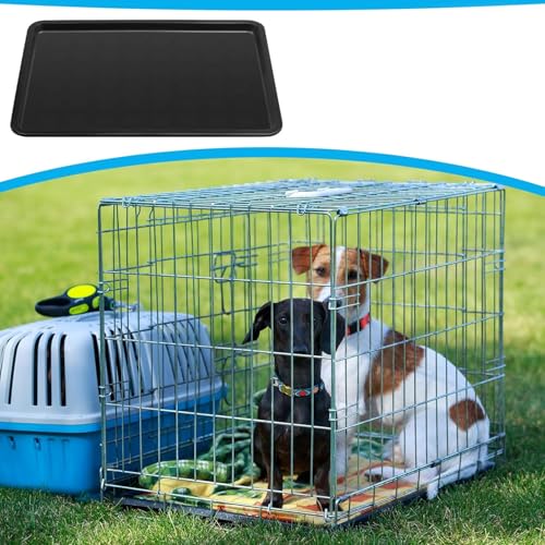 Image of Jainsons Pet Products Replacement Tray for Pet cage, Dog Crate, Dog Kennel, Dog Cage Replacement Tray, Plastic Bottom Pan Floor Liners for Pet Cages Crates Kennels Dogs Cat (42 INCH, Black)