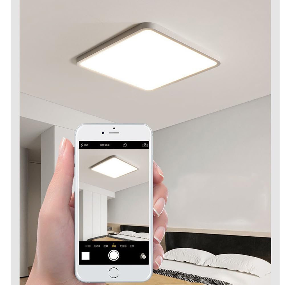 Chao Zan Ceiling Lights 42W, 4000lm Super Bright LED Daylight White 6000K, IP44, Light Fittings Ceilings for Office, Bathroom, Living Room,Bedroom,Kitchen, Hallway, Porc Φ40cm (42W)
