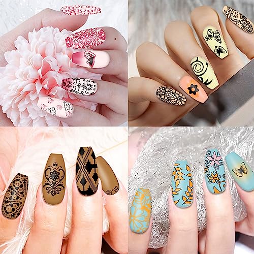 XIXKOLYU® 6 pezzi di timbri per unghie, con