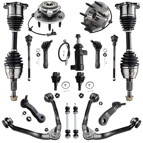 How Many Axles Does Your Car Have? The Full Answer 7 Detroit Axle - 4WD Front CV Axles Kit for Chevy GMC Silverado Sierra Suburban 1500 Yukon Tahoe Escalade, CV Axles Upper Control Arms Ball Joints Wheel Bearing Hubs Tie Rods Sway Bars Idler Pitman Arms