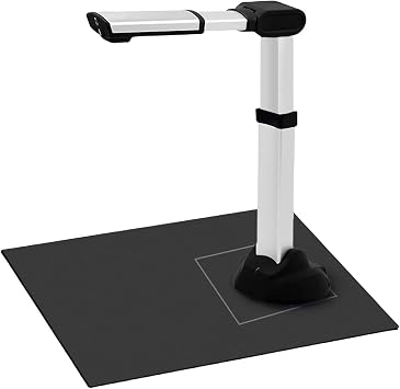 A2 Large Format Scanner, 18MP Book & Document Scanner with 360 Light Angle Lens/1W High-Power LED Fill Light, Fixed Focus Shooting, for Wind Ows8/7/XP/Vista Linux