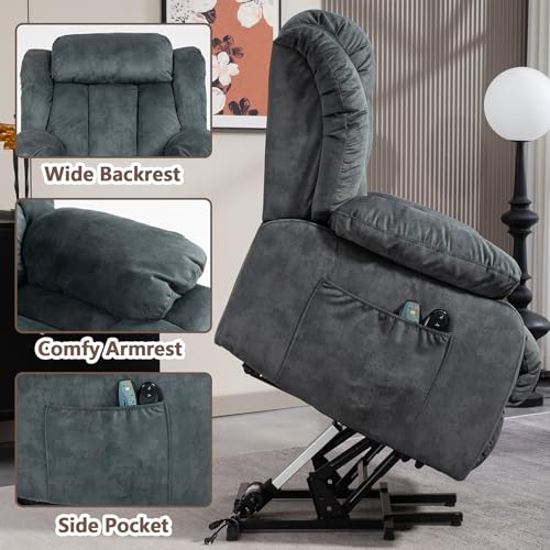 Sillón Eléctrico Recliner Plegable Azul miniatura 7