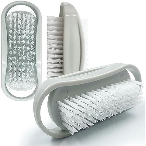 Double-Sided Plastic Nail Brush Set of 3 Cover