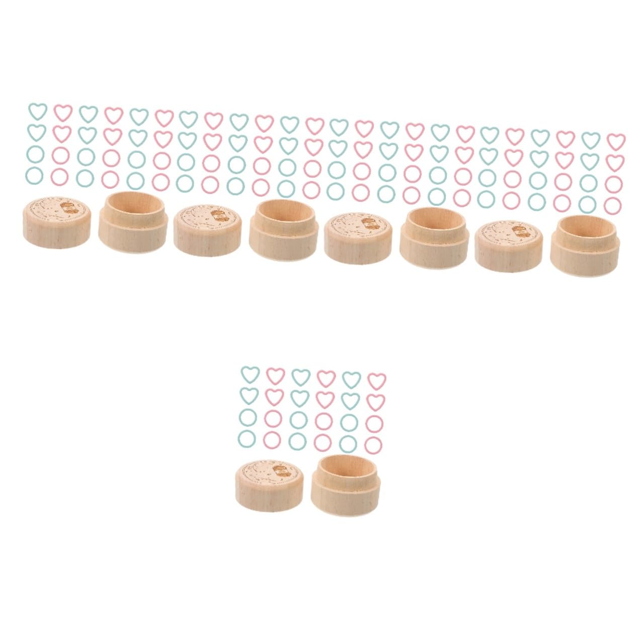 SHINEOFI 5sätze Holz Strickmarkierer Set Mit Aufbewahrungsbox Handgefertigte Runde Maschenmarkierer Holz Für Häkeln Und Stricken