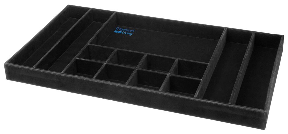 Organized Living freedomRail Jewelry Organizer Insert for OBox - Black