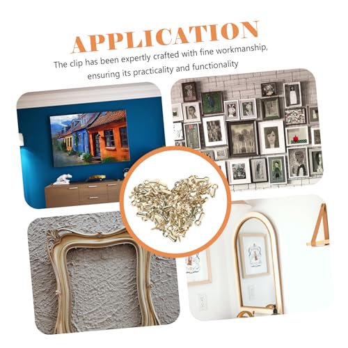 Image of 1set Picture Frame Backing Clips Iron Picture Hanging Hardware Screws for Photos Turn Button Fasteners for Wall Art and Decor