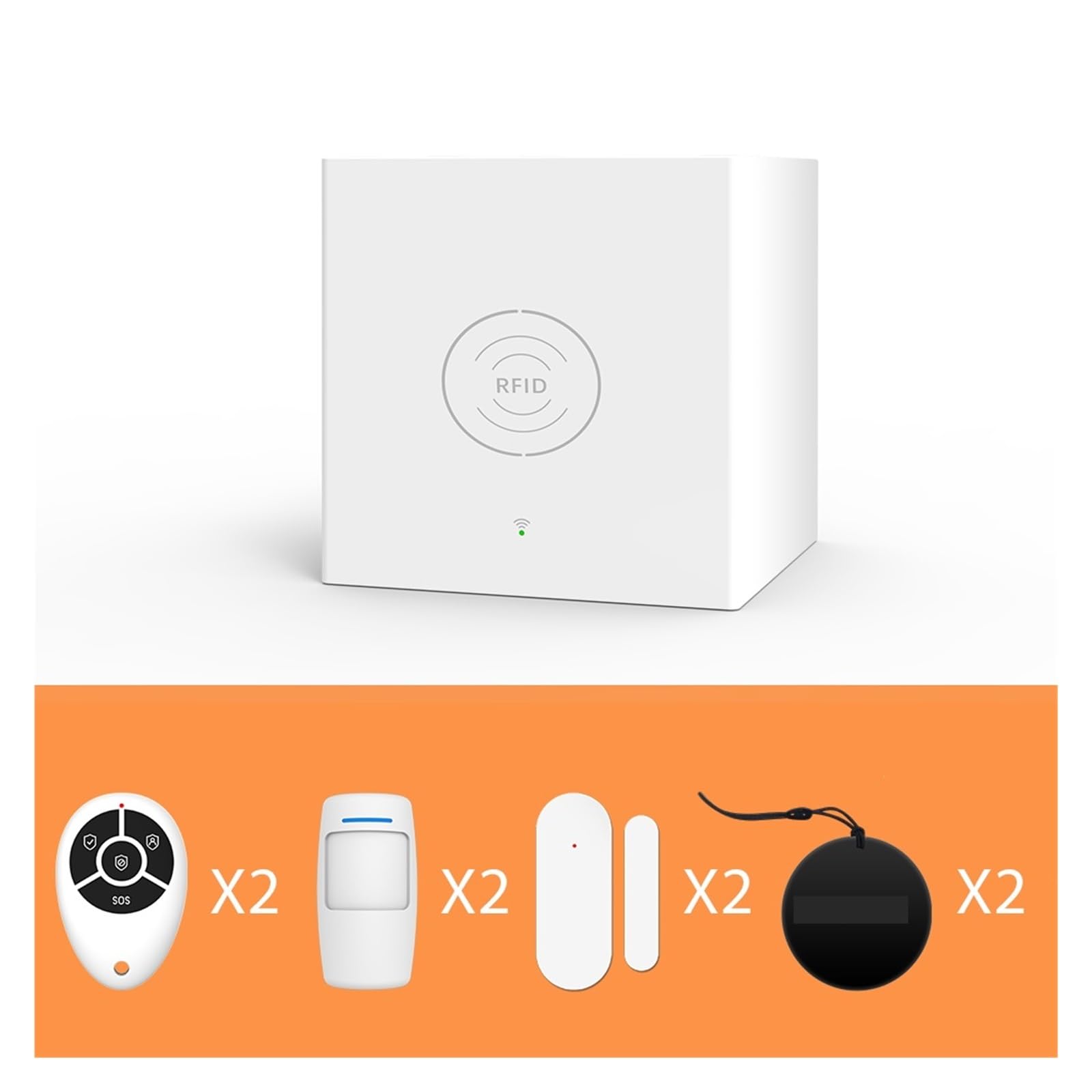 Di Allarme Kit Wireless WiFi Smart Security Protection Support RFID APP Control Works(Set-H 9Kit)