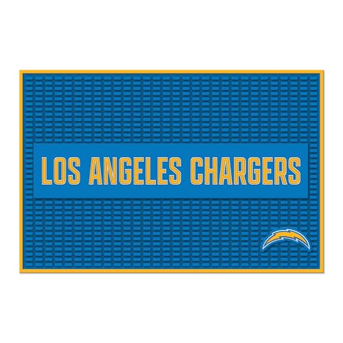 Rico Industries NFL Football Los Angeles Chargers 12" x 18" PVC Heavy Duty/Thick Home Décor/Kitchen/Bar Mat