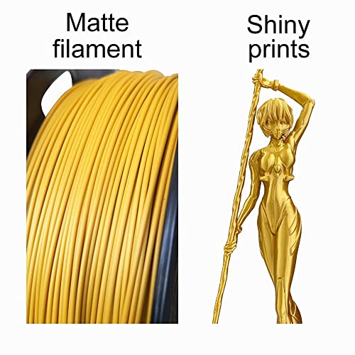 Silk Pla Pro Silk Gold Pla Filament 1.75Mm 1Kg 3D Printer Filament 3D Printing Materials Silky Shiny Metallic Metal Gold Pla Cc3D Silk Pla Filament #TOP1