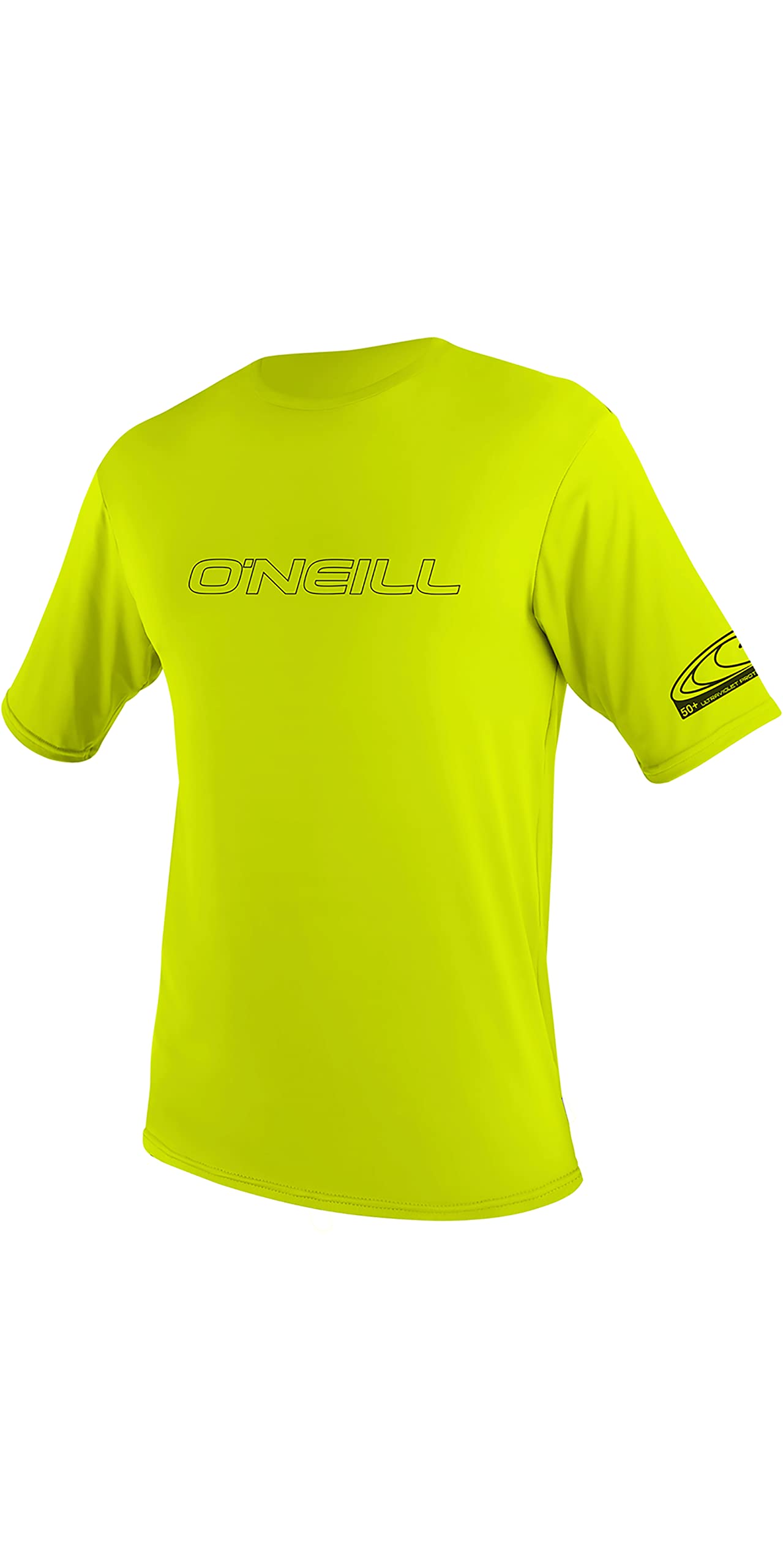 O'Neill Wetsuits Unisex Youth Youth Basic Skins Short Sleeve Sun Shirt Rash Vest, Lime, 10 UK