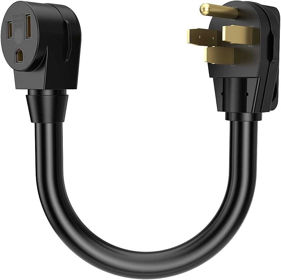 HENGYI NEMA 6-50P to 14-50R Welder Electric Vehicle Charging Adapter with 6-AWG Heavy Duty Adapter Cord for Tesla,250V,50AMP,3-Prong,1.5FT