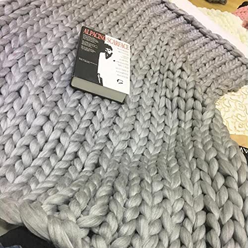 Lana arcoíris de Moda para Tejer a Mano, Hilo Grueso y Grande, Manta de Punto, cálida Lana de Ganchillo (Color: arcoíris, tamaño: 100 x 150 cm)