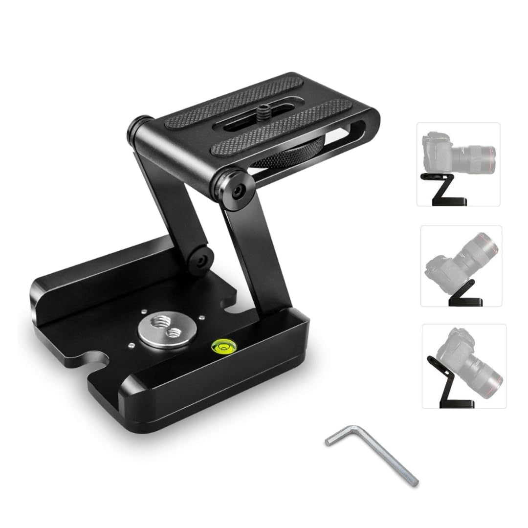 Sponsored Ad - Universal Z-Bracket Camera Stabilizer, Quick Release Camera Plate Flex Tilt Head Tripod, Compatible with Nikon, Canon, DJI, Tripod and Monopod (Z-Bracket Plate)