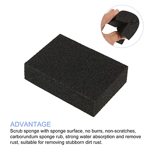 Image of METALLIXITY Scrub Sponge (10.1 x 7cm /4 inch x 2.8 inch), Scouring Pad Non-Scratch Dish Cellulose Scrubber Sponges - for Dishes, Pots, Pans, Kitchens, Counters and Floors, Black