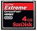 SanDisk Extreme CompactFlash 4 GB Memory Card 40MB/s SDCFX-004G-X46