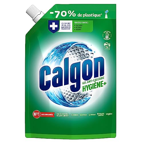 Calgon - Recharge gel hygiène plus - protège des odeurs, du calcaire et des résidus - 1,2L