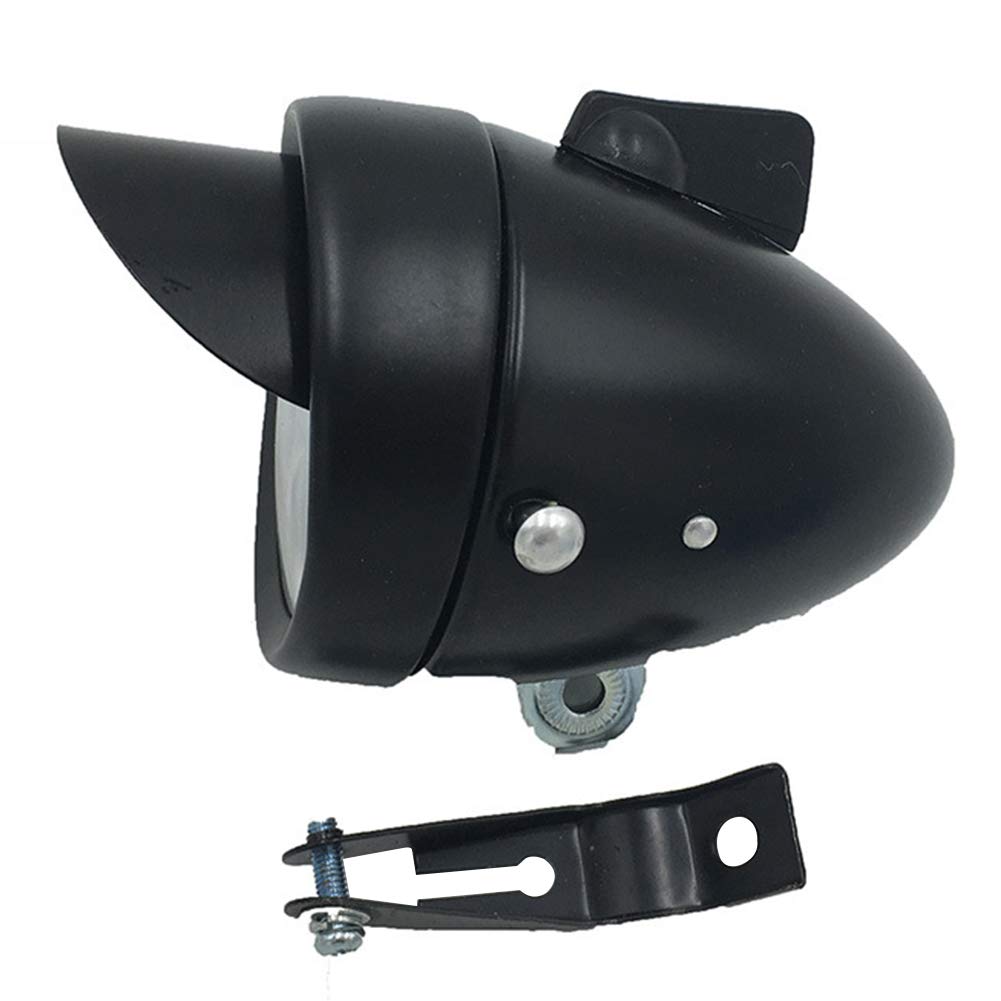 LVOERTUIG Bicycle LED Headlight, Front Bike Light, Water Resistant, 160° Visual Angle, AAA Battery, Bike-headlights, Black