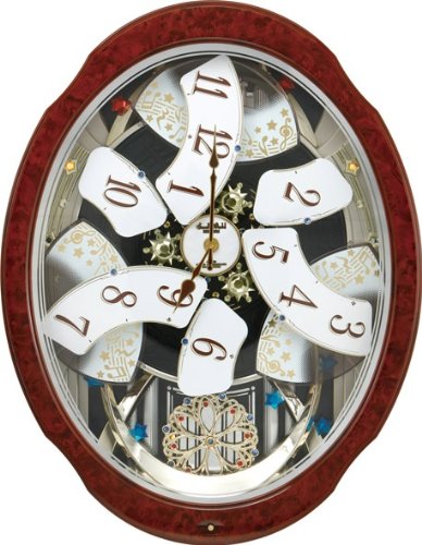 Amazon.co.jp: リズム(RHYTHM) 掛け時計 電波 アナログ からくり