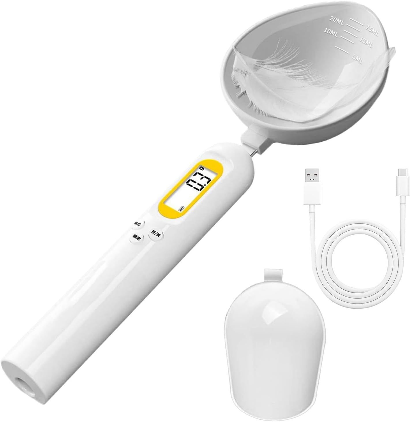 Digital Measuring Spoon - Rechargeable LCD Display 0-500g Kitchen Gadgets | High Precision Gram Measuring Spoons | 0-500g Rechargeable Kitchen Gadgets for Baking Meal Prep Formula Seasoning