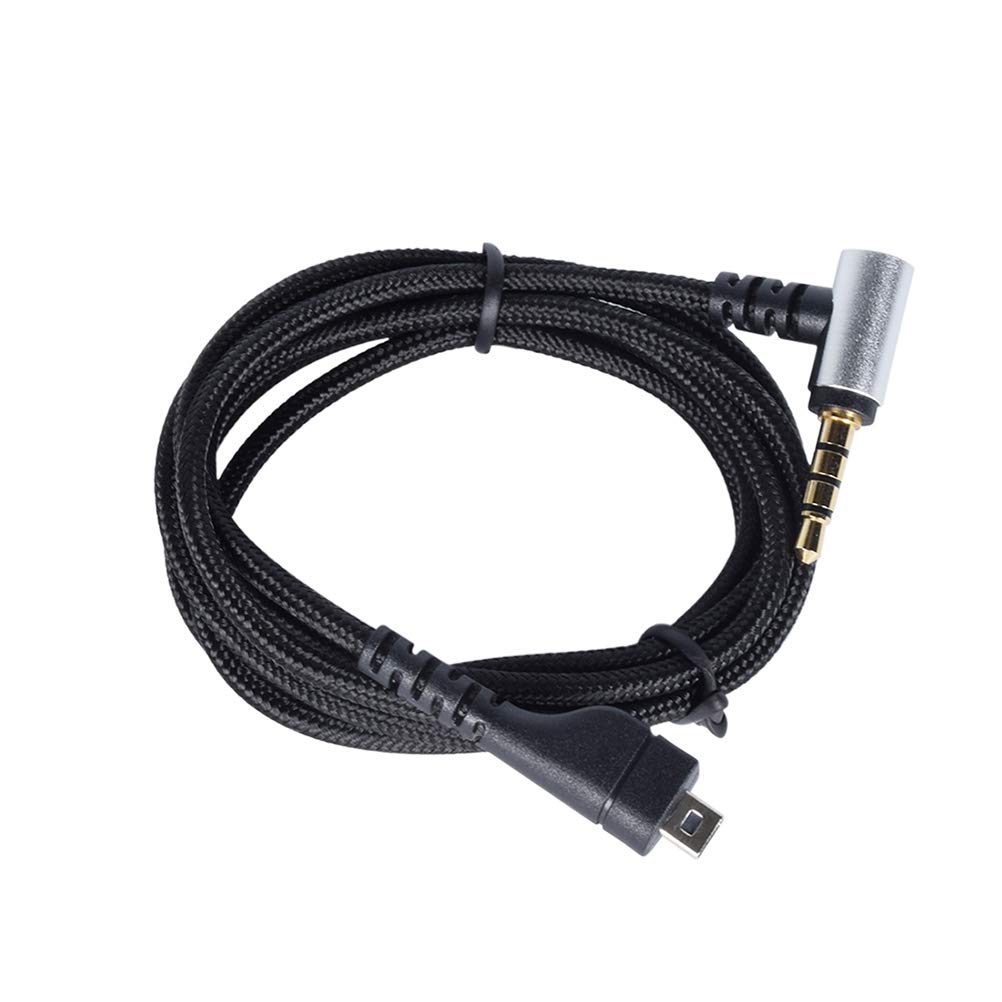 FBBULES Replacement Audio Cable 2m for Arctis 3/5/7/Pro Gaming Headset Wire Black