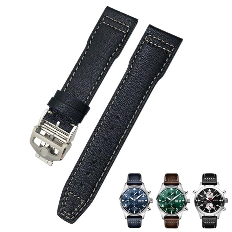 Bracelet montre cuir 21mm pour remplacer un bracelet usé sans rayure