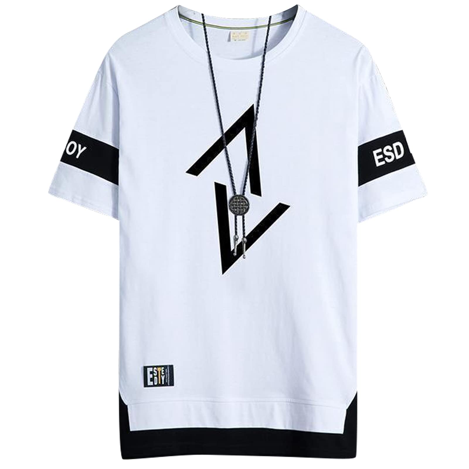 GIJOVANA T Shirt Uomo Maglietta da Uomo Colori a Contrasto Sportiva Estive Maniche Corte Casual Diversi Colori Disponibili Oversized Streetwear