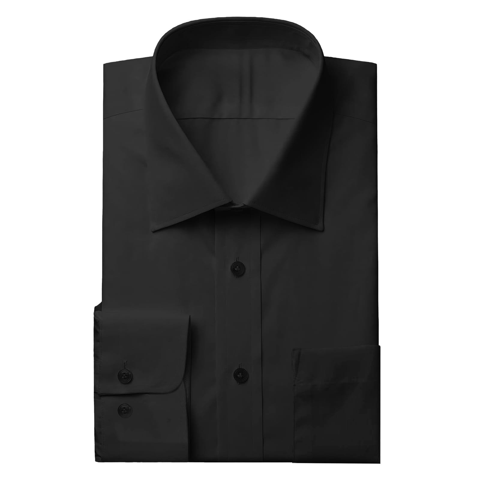 Camicie da uomo a maniche lunghe con colletto elasticizzato tinta unita formale matrimonio appuntamenti business casual con bottoni tasca camicia