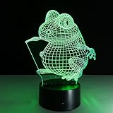 Lámpara de Noche Visual 3D Luces nocturnas alimentadas por batería Interruptor táctil en Forma de Rana LED Habitación para Dormir del bebé Luces de...