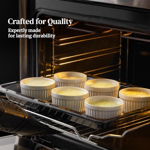 DOWAN Creme Brulee Schälchen, Souffle Förmchen Backofenfest, 6er, 180 ml – Ansicht 4