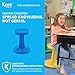 KORE Design Wobble Stool Chair, Girls + Boys Kid Desk Stools, Ergonomic Small Office Chairs, Flexible Seating for Active Child, ADD/ADHD, Classroom, School, Home, Kids (14in), Age 6-7 yrs, Blue