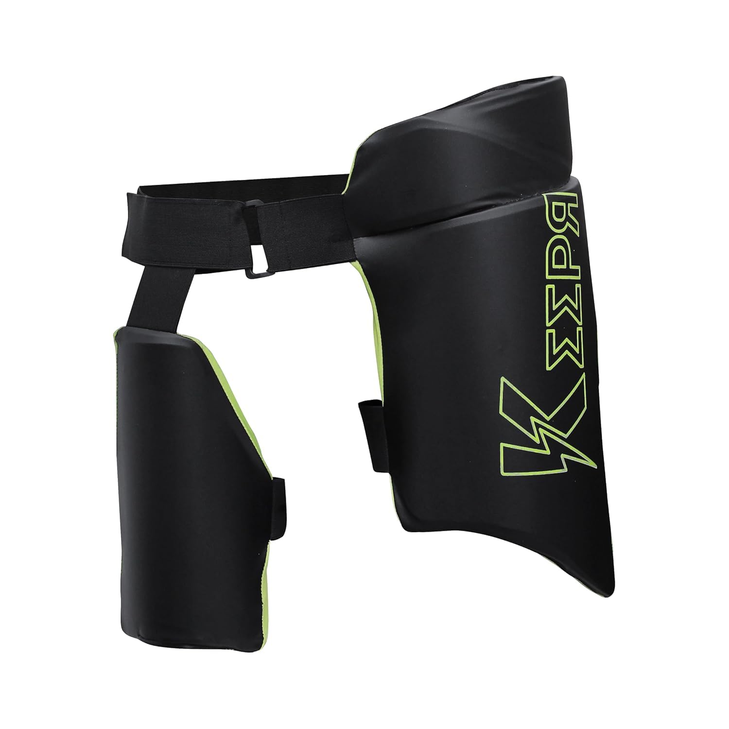 Keepr Defender Cricket Combo Thigh Guard - for Professional Cricket Player, Junior Boys to Senior Adults (Black, Large / Mens Right Hand) (B0DF5Z7YBH) Amazon Price History, Amazon Price Tracker