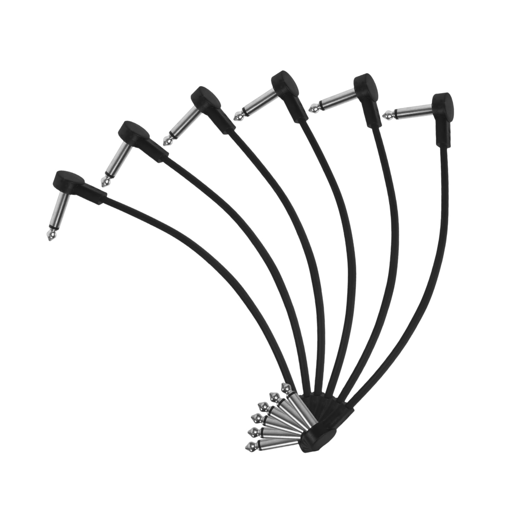YARNOW 5 Set Filo Per Chitarra Cavo Di Chitarra Intrecciato Arrotolato Effetto Tappo Isolato Cavo Patch Per Strumento Cavi Di Collegamento Del Pedale Rame Privo Di Nero 6 Pezzi*5