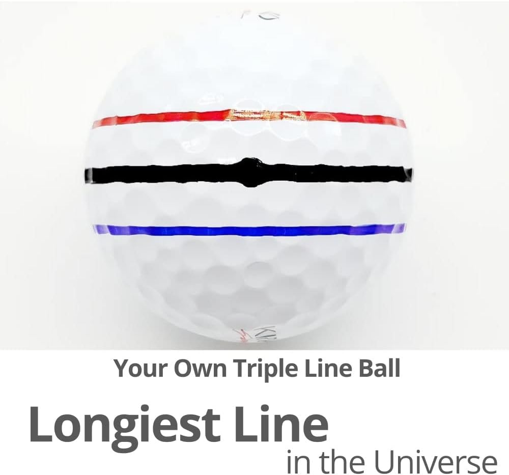 review Tortoise Liner Golf Ball Line Marker Drawing Triple 3 Line Alignment Tool - Golf Ball Marking Stencils, 3 Color Markers, Triple Putter Sticker