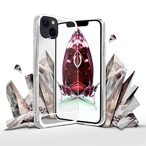 Coque miroir iPhone 14 silicone dos miroir argenté protection bords fine - 7