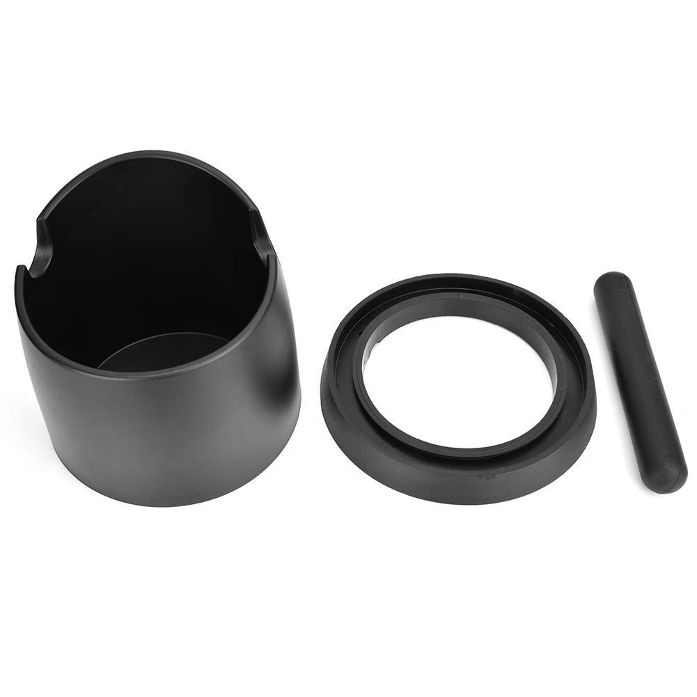 Große Kaffee-Auswurfbox aus Kunststoff für Espresso-Kaffeesatz (Schwarz)