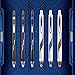 WRITECH Retractable Gel Ink Pens: Low Center of Gravity 0.7mm Medium Point Pen Multicolor with Refills No Smear Silent Click Black Blue Red 3ct Up-Gel Flash