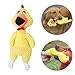 Juguete de Peluche para Perro de Pana de Peluche, Duradero, Juguete Interactivo Que Incluye plástico Que Hace Ruido con Forma de Pollo, Juguete de Peluche