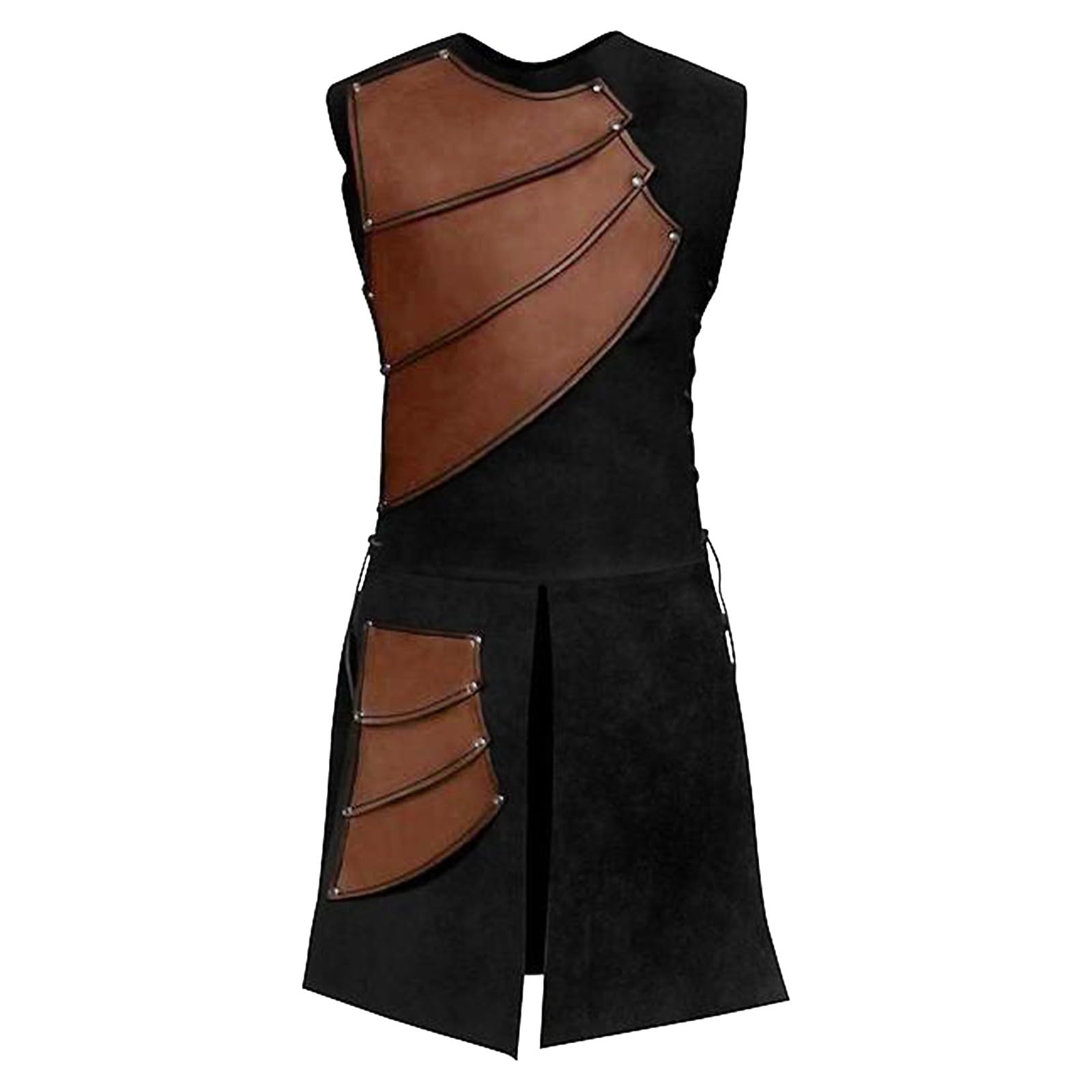 Mens Medieval Costume Adult Knight Costume Vest Halloween Carnival Festival Party Mens Medieval Renaissance Waistcoats Sleeveless Vests Halloween Carnival Costumes