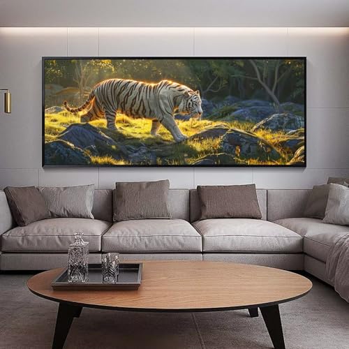 Anti Stress Peinture Diamant Tigre XXL Grand Format pour se Relaxer à la Maison