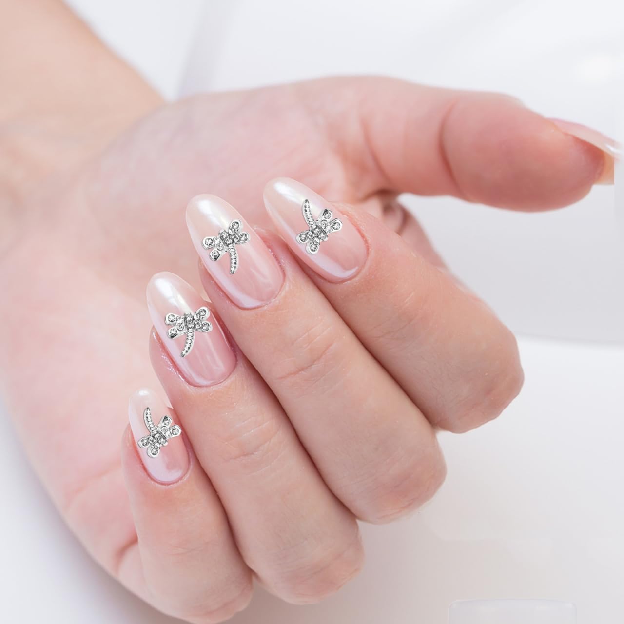 Dragonfly Nail Charms 20 Pcs Alloy Nail Art Jewels Decorative Charms for Acrylic Nails DIY Manicure Accessories for Home and Salon Use