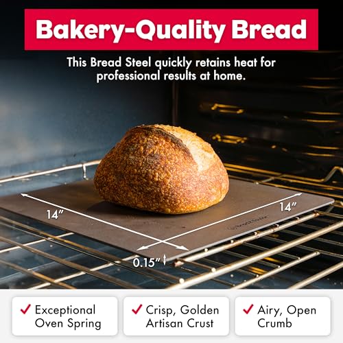 Image of Brod & Taylor Bread Steel Max for Baking Bread & Cooking Pizza (14 inch x 14 inch x 0.15 inch)