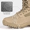 FREE SOLDIER Men's Tactical Boots 8 Inches Lightweight Combat Boot Durable Suede Leather Military Work Boots Desert Boot(Tan-waterproof,10) #2