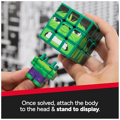 Image of Rubik's Cube, Hulk Cuber, Marvel Collectible Fidget Toy & Desk Decor, Challenging Brain Teaser for Fans of Marvel Rivals & Action Movies, for Ages 8 & Up (Pack of 4)