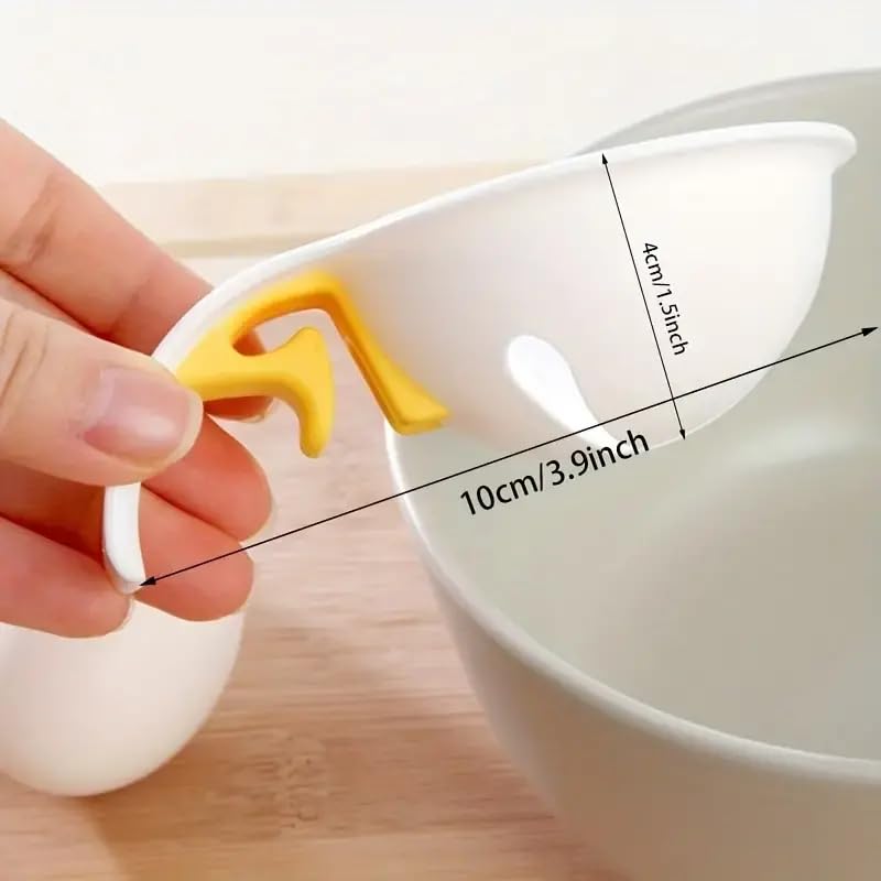CHEFZOCO Separador de Yemas y Claras de Huevos 10 cm Plástico Blanco
