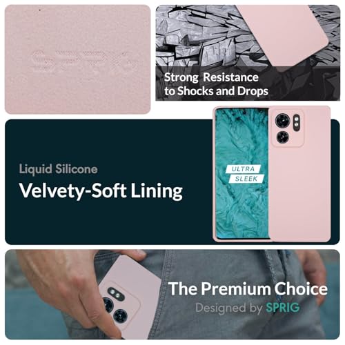 Image of SPRIG Compatible with Moto Edge 40 Premium Skintone (TPEE) Back Cover Drop Tested Shock Proof Mobile Case for Men, Women, Boys and Girls with Camera Protection (Light Pink)