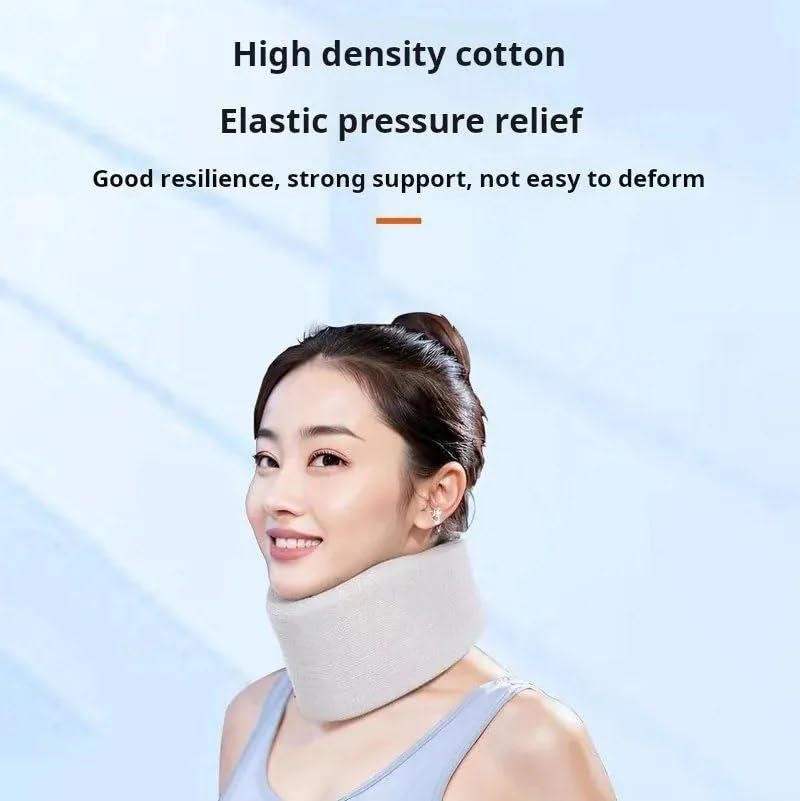 Image of PACK OF 1 Cervical Neck Support Collar for Pain Relief Soft Foam Adjustable Neck Brace for Men Women Lightweight Breathable Cervical Support Belt for Neck Stiffness Travel Office Daily Use