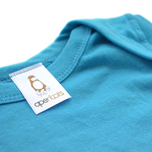 Apericots Tiny But Mighty Cute Short Sleeve Infant Bodysuit Turquoise #TOP1