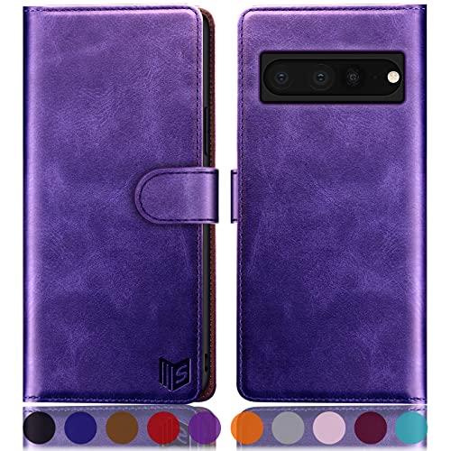 Coque Google Pixel 7 Pro en cuir PU lilas violet élégante et durable SUANPOT