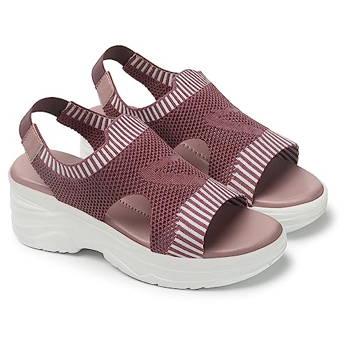 Image of Smart & Sleek Women Lightweight Sports Flatforms Sandals-AB69
